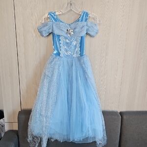 Kids Blue Princess Dress-Up Costume Dress